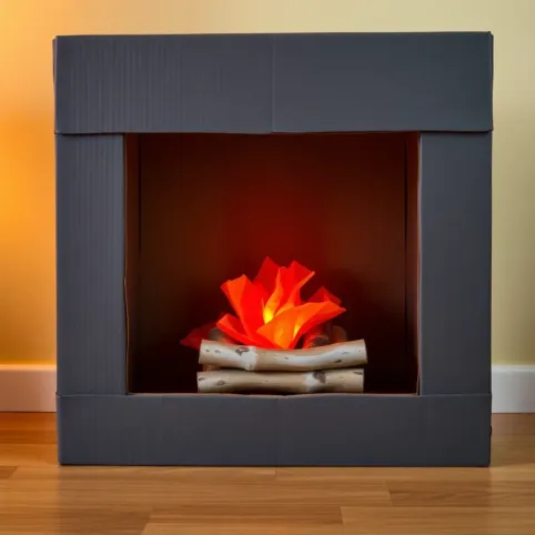 Jak zrobić kominek z kartonu