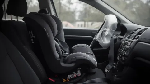 Przewożenie dzieci w samochodzie z przodu