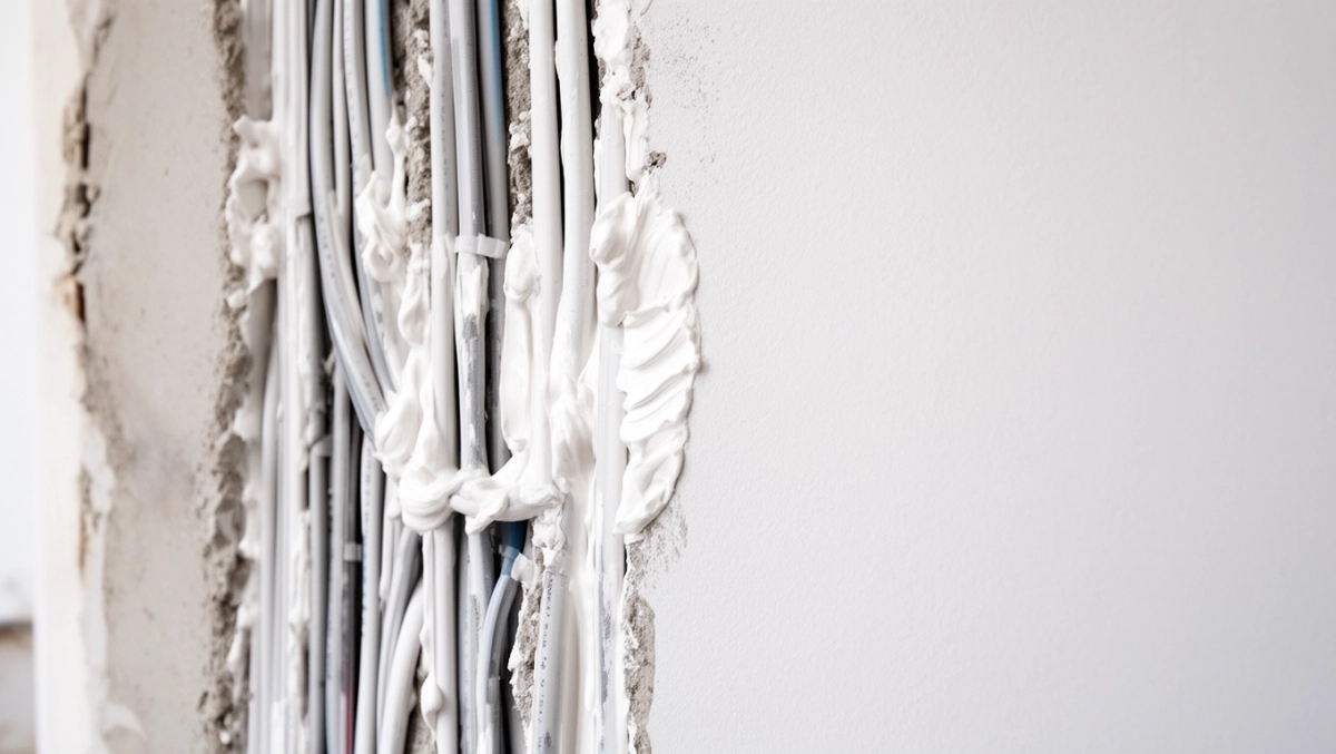 Zaklejanie bruzd z przewodami